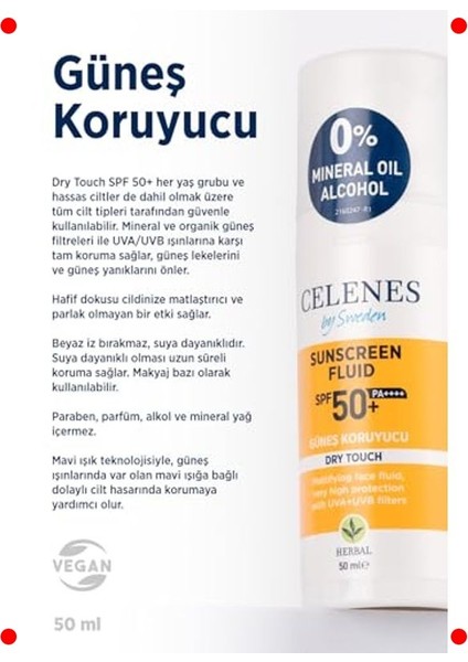 Herbal Spf 50+ Güneş Koruyucu Krem Kuru Dokunuş 50 ml modelleri
