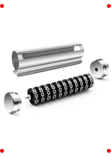 Gizlenebilir Alüminyum Park Telefon Numaratörü - Gri