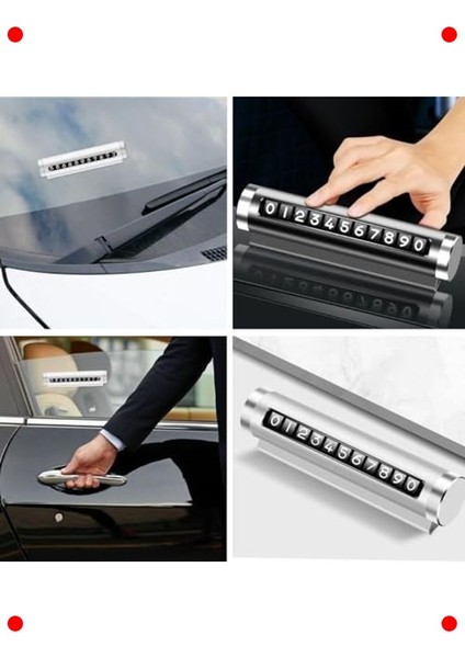 Gizlenebilir Alüminyum Park Telefon Numaratörü - Gri fırsatları