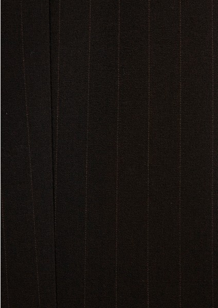 Kahverengi Çizgili Kruvaze Blazer 1110772-85431