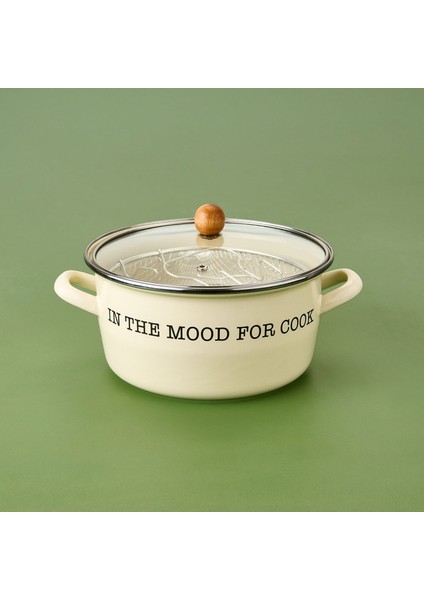 Emaye Kızartma Tenceresi - Krem - 22 cm fiyatları