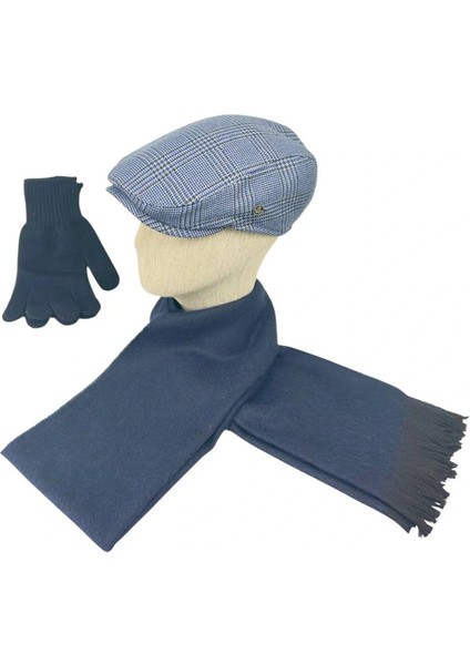 Erkek Yünlü Şapka Kombin Seti – Atkı ve Eldiven
