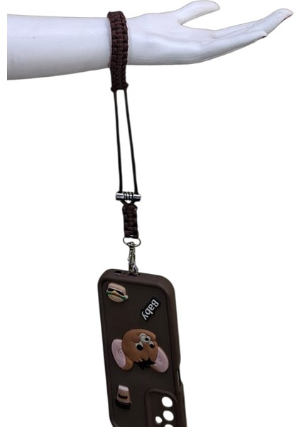 Kahverengi Bileklik Telefon El Askısı Tüm Kılıflara Uyumlu fırsatları