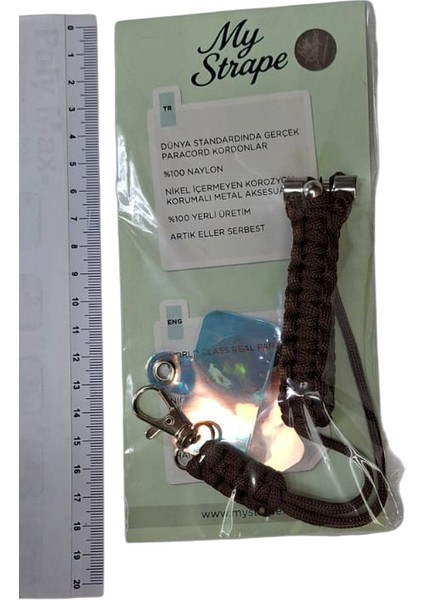 Kahverengi Bileklik Telefon El Askısı Tüm Kılıflara Uyumlu