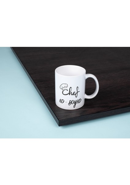 Kişiye Özel Chef Baskılı Premium Beyaz Porselen Kupa Bardak - Şef - Aşçı modelleri