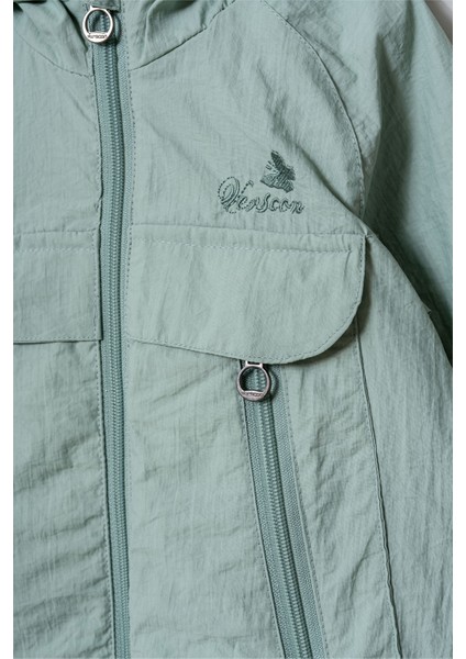 Kız Kapüşonlu Nakışlı Yağmrluk & Rüzgarlık 1 - 5 Yaş modelleri