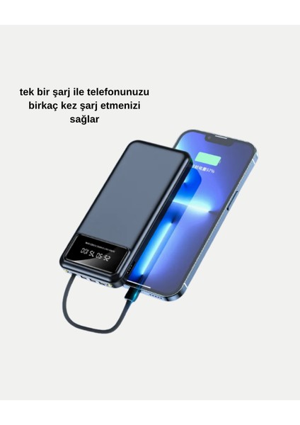 Nrzsnt Powerbank 20000 Mah LED Fenerli ve Çoklu Güvenlik Korumasına Sahip fırsatları
