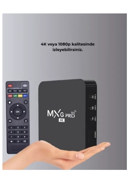 4K Android Tv Box – 2gb Ram 16GB Rom, Hızlı Wi-Fi Bağlantılı Akıllı Medya Kutusu fiyatları