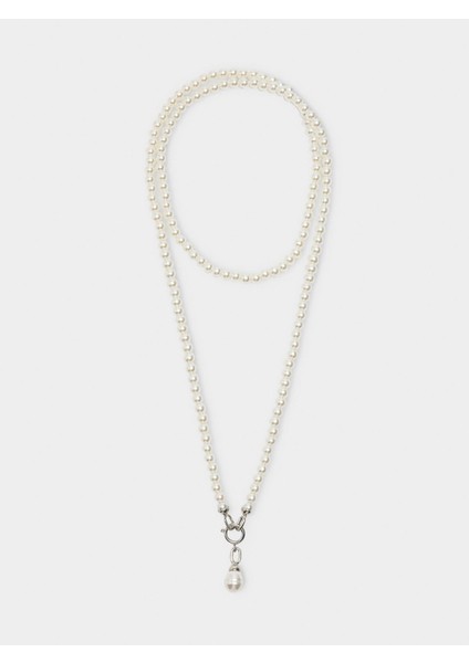 Iki Sıralı Inci Uçlu Kolye