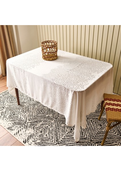 Soft Floral Devore Masa Örtüsü - Krem - 140X200 cm fiyatları