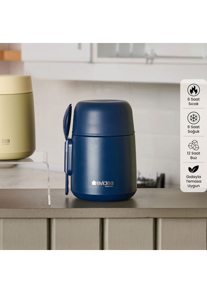 Kitchen Yemek Termosu - Lacivert - 500 ml