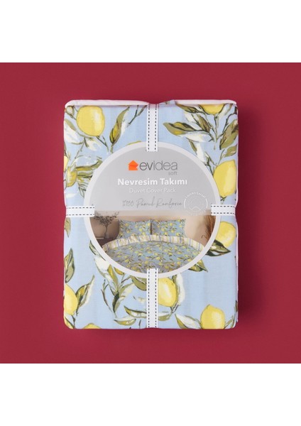 Soft Fresco Çift Kişilik Nevresim Takımı - Mavi