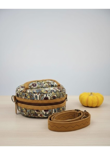 Otantik Mozaik Desen Yuvarlak Kadın Çantası modelleri