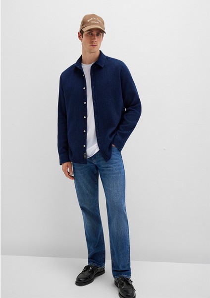 Lacivert Örme Gömlek 0211681-18790