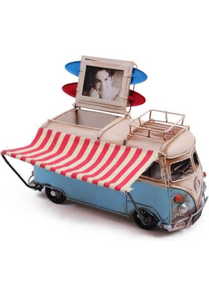 Dekoratif Metal Minibüs Çerçeveli,kalemlik Tenteli modelleri