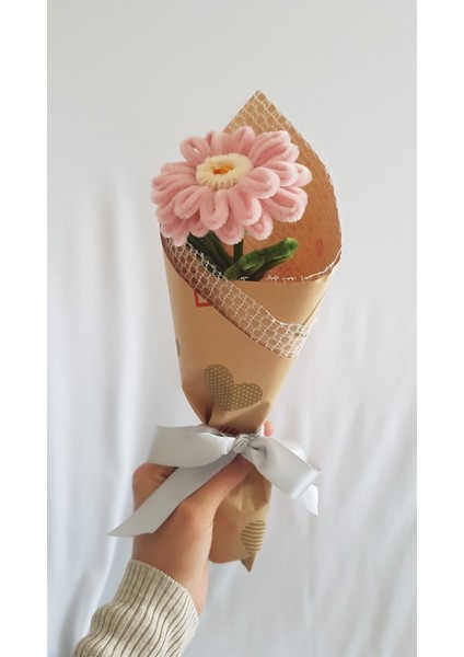 El Yapımı Gerbera Şönil Çiçek Buket – Dekoratif, Solmayan, Hediye Için Ideal fiyatları