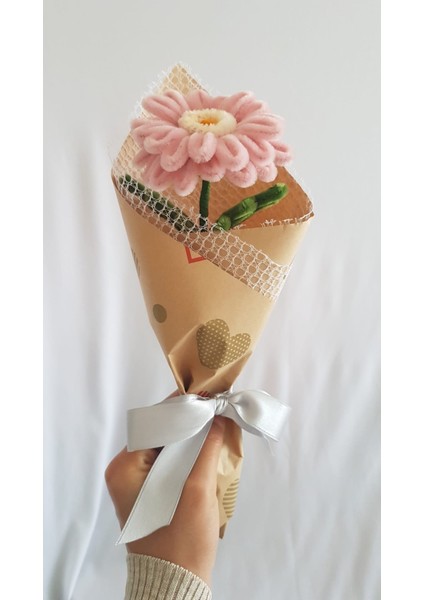 El Yapımı Gerbera Şönil Çiçek Buket – Dekoratif, Solmayan, Hediye Için Ideal indirimleri