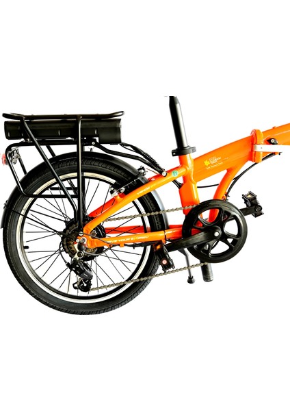 Venüs Eco Elektrikli Katlanabilir Bisiklet 7.8AH Turuncu Alüminyum Kadro fırsatları