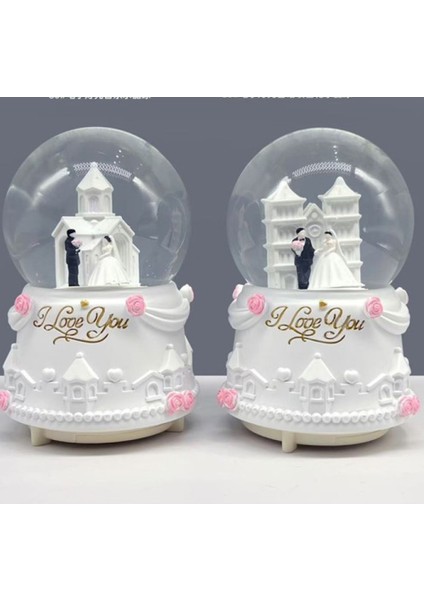 Gelin Damat Temalı Orta Boy Işıklı Müzikli Kar Küresi fiyatları