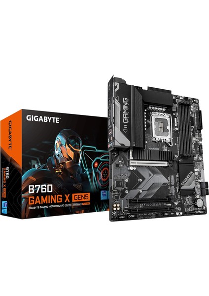 Gıgabyte B760 Gamıng x LGA1700 Ddr5 7600MHZ(OC) Pcıe 5.0 Çift M.2 Nvme 2.5gbe Lan Atx Gaming Anakart