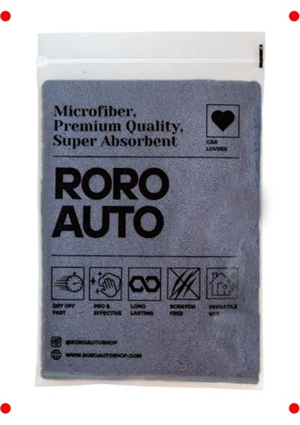 Ultra Emici Mikrofiber Araç Kurulama Bezi 40X40 Gri