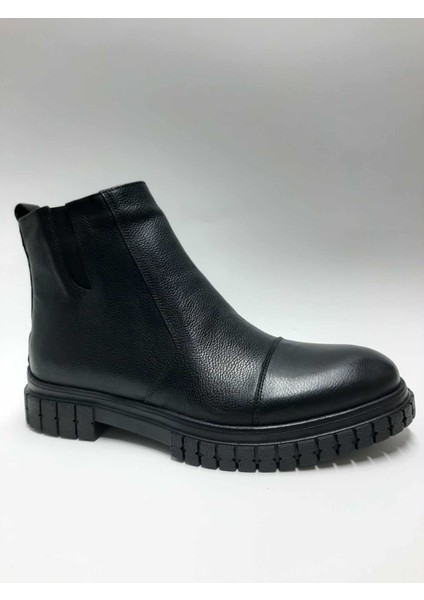 Hakiki Deri Içi Tüylü Esnek Kauçuk Tabanlı Fermuarlı Postal Kışlık Erkek Bot C-9740067ATC fiyatları
