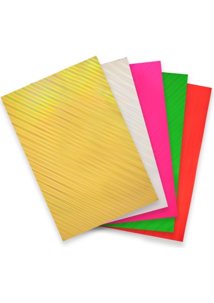 Hologramlı 50X70 Fon Kartonu 10'lu Paket Renkli Paket