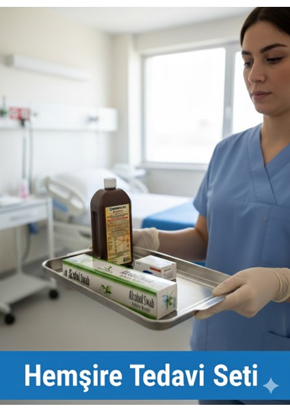 Hemşire Tedavi Seti (Batikon+Alkolswap Mendil+Aşı Bandı)