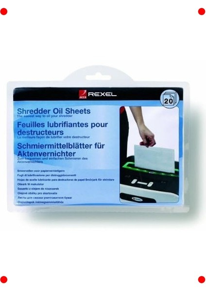 Evrak Imha Makinesi Yağ Kağıtları, 20 Adet