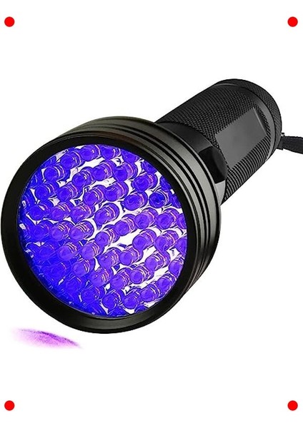 51 LED Mor Işık Uv Algılayıcı Fener
