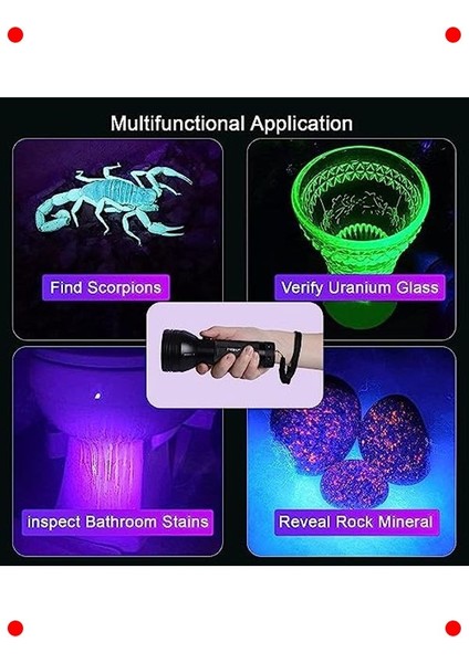 51 LED Mor Işık Uv Algılayıcı Fener indirimleri