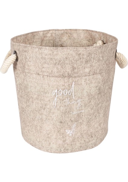 Kulplu Yuvarlak Düzenleyici Çok Amaçlı Kolay Taşınabilen Organizer Keçe Sepet (Mini) 03662 indirimleri