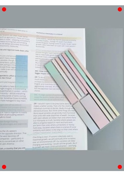 Şeffaf Renkli Yapışkanlı Not Şeritleri Seti indirimleri