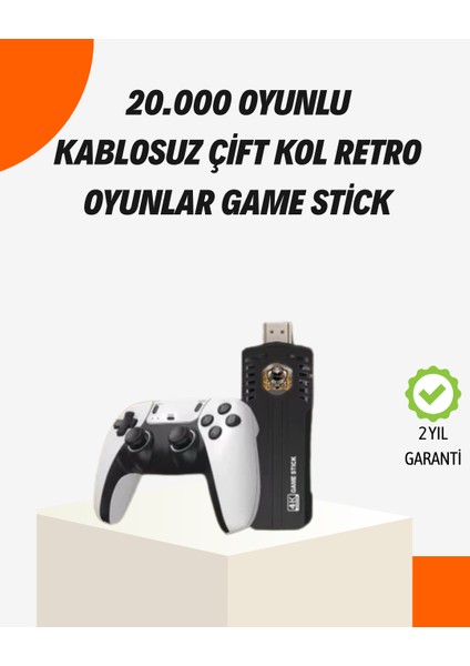 Nrzsnt Kablosuz Retro Oyun Konsolu – 30.000+ Oyun ve Hd Görüntü ile Kesintisiz Eğlence