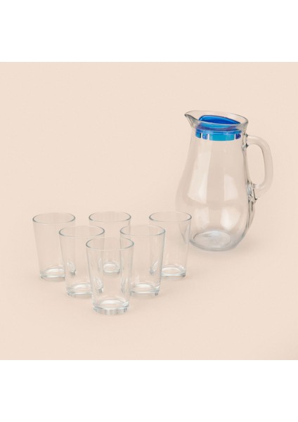 Bistro Su Seti - Şeffaf / Mavi - 1850 ml