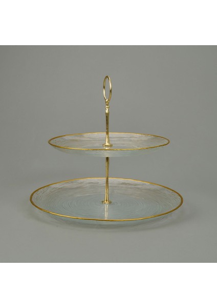 Kitchen Paloma 2 Katlı Kurabiyelik - Şeffaf / Altın