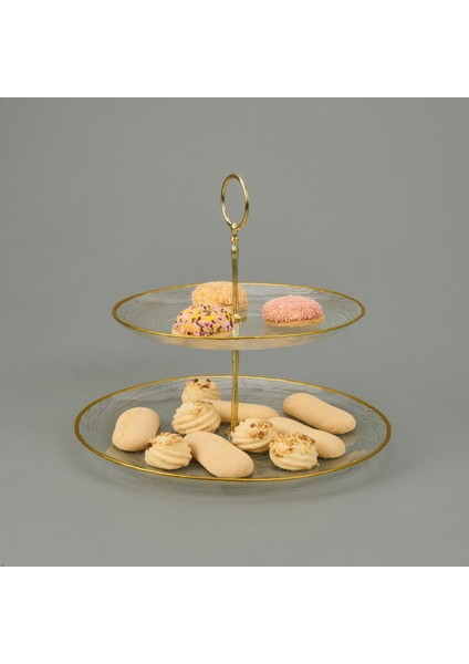 Kitchen Paloma 2 Katlı Kurabiyelik - Şeffaf / Altın modelleri