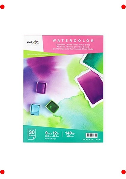 Suluboya Defteri - A4 Boyut, 300 Gr, 30 Yaprak