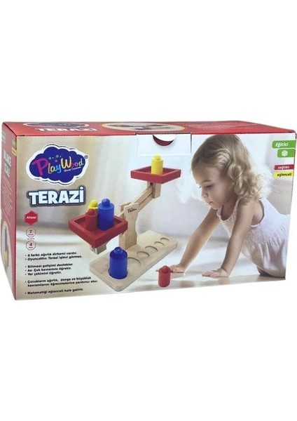 Kutuda Oyuncak Ahşap Terazi