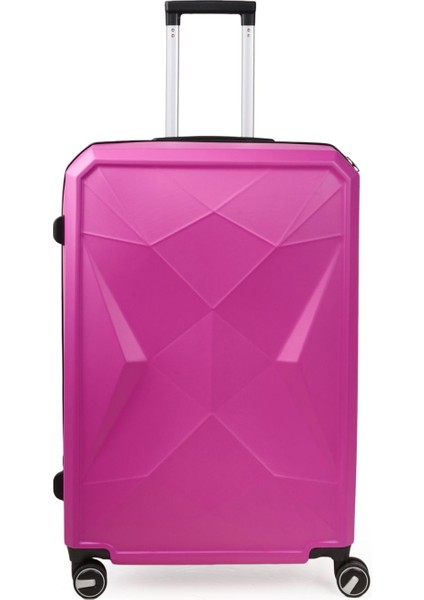 Travel Star Büyük Boy Abs Valiz - Pembe - 76X52X30 cm