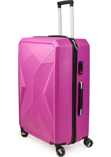 Travel Star Büyük Boy Abs Valiz - Pembe - 76X52X30 cm modelleri
