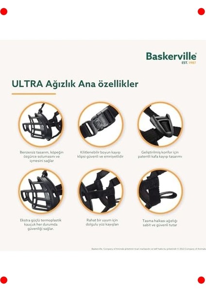 Konforlu ve Güvenli Köpek Ağızlığı - Boyut 5 modelleri