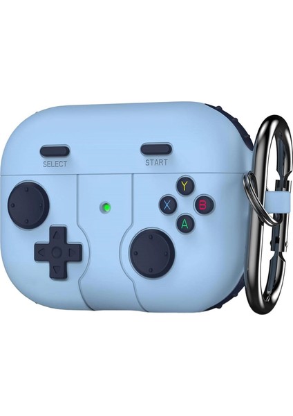 Apple Airpods Pro 3 Kılıf Retro Gamepad Mavi