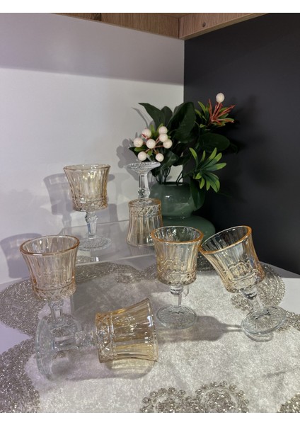 6 Adet Poland Small Bal Rengi Kahve Yanı Su Bardağı