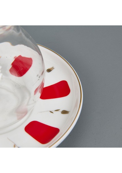 Filiz 12 Parça Cam Çay Seti - Renkli - 210 ml modelleri