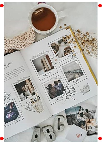 Keten Kapaklı Anı Defteri, Altın Kenarlı (Beyaz) modelleri