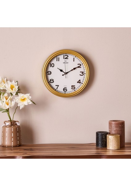 200-A Duvar Saati - Sarı - 30 cm