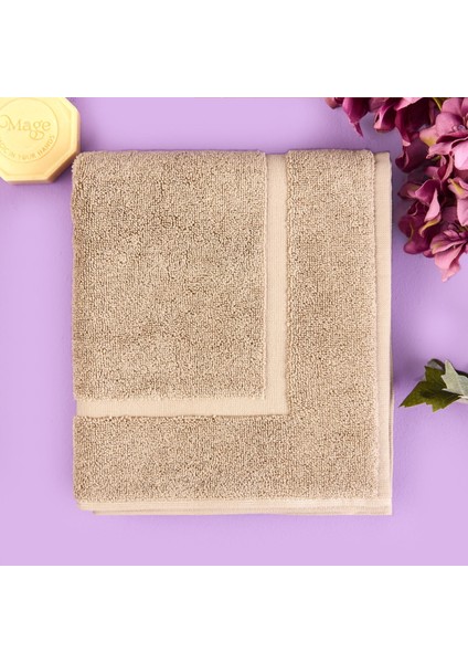 Soft Samantha Ayak Havlusu -Koyu Bej - 50X80 cm