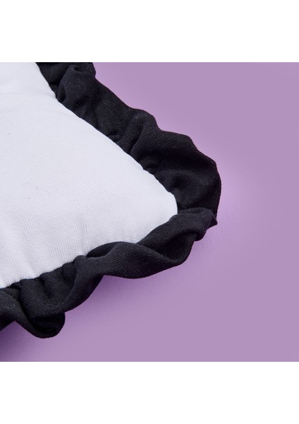 Soft Nora Sandalye Minderi - Beyaz / Siyah - 40X40 cm modelleri