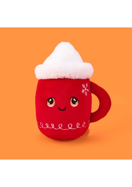 Soft Sevimli Kupa Figürlü Yastık - Kırmızı - 49X32 cm